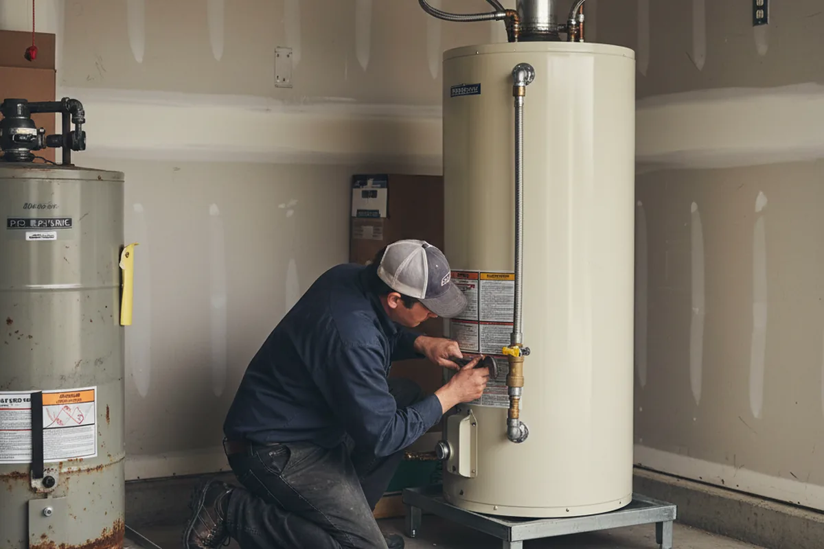 Water heater and shutoff valve replacement in Mayodan